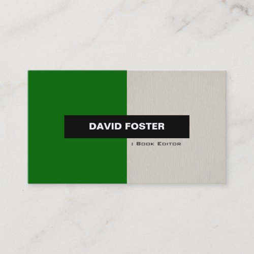Book Editor _ Simple Elegant Stylish Business Card