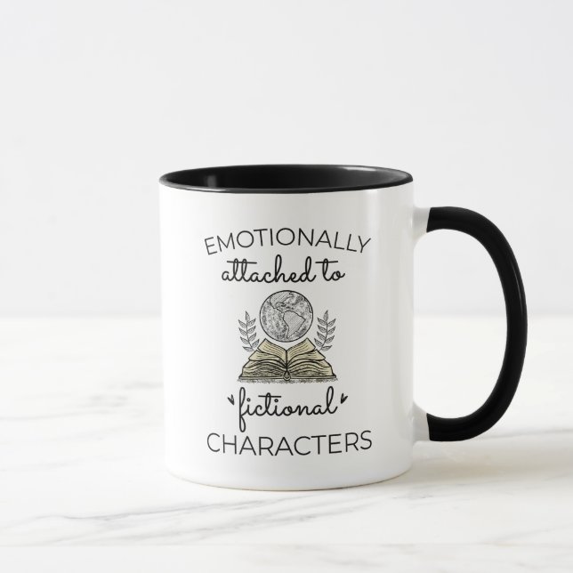 Book, Emotionally attached to fictional characters Mug (Right)