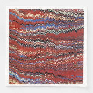 Book Endpaper Marbling (mostly reds) Paper Dinner Napkins