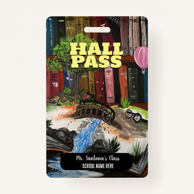 Book Experience Hall Pass Badge (Front)