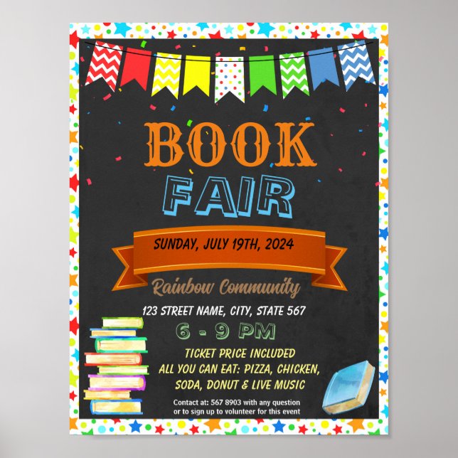 Book Fair event template Poster (Front)