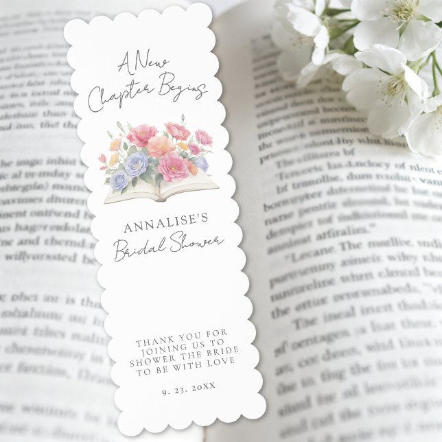 Book Floral Bridal Shower Bookmarks (Book Floral Bridal Shower Bookmarks)