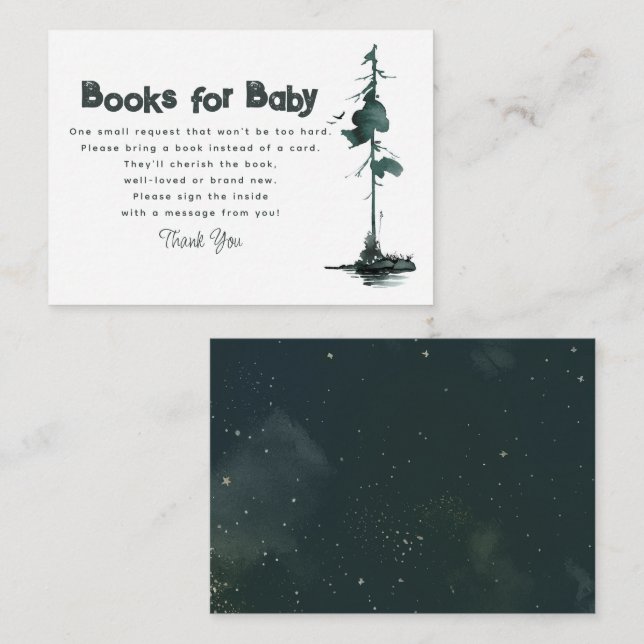 Book For Baby Baby Shower Request Card (Front/Back)