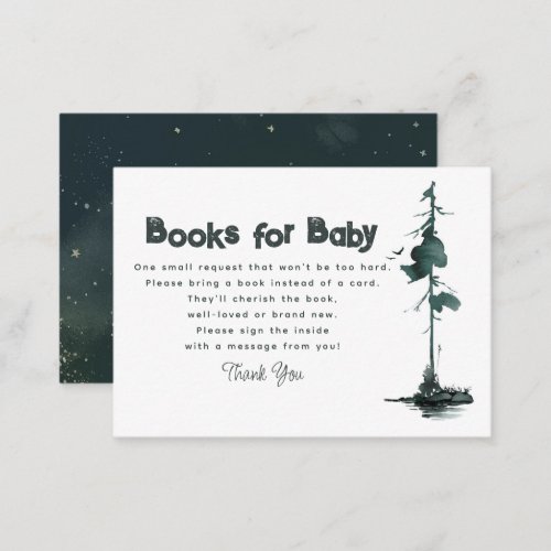 Book For Baby Baby Shower Request Card