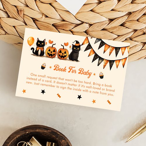  Book For Baby Black Cat Halloween Party  Enclosure Card