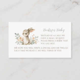 Book for Baby Card Bunny Themed Baby Shower