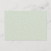 Book For Baby Green Floral Shower Request Card (Back)