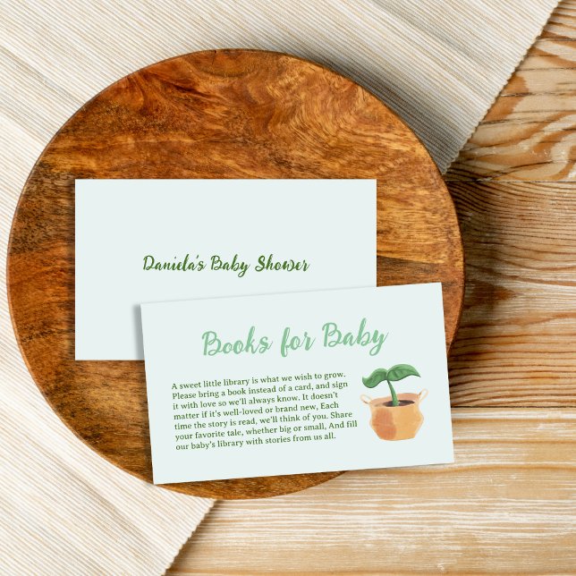 Book For Baby Little Sprout Garden Baby Shower Enclosure Card (Book For Baby Little Sprout Garden Baby Shower Enclosure Card)
