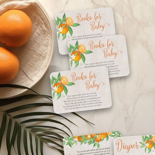 Book for Baby Poem Citrus Orange Neutral Enclosure Card