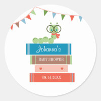 Book for Baby Shower Favor Sticker