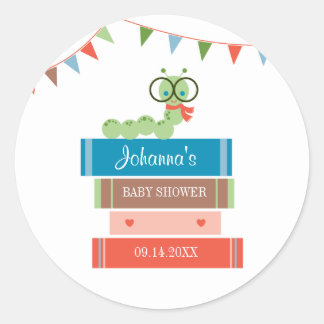 Book for Baby Shower Favor Sticker