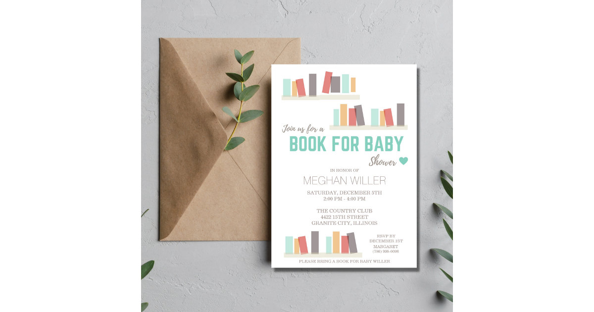 Book For Baby Shower Invitation | Zazzle