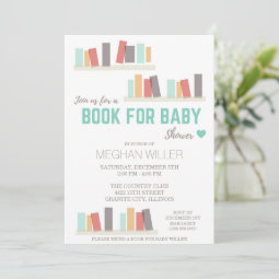 Book For Baby Shower Invitation 