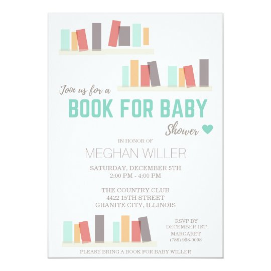 Book For Baby Shower Invitation | Zazzle.com