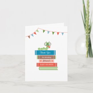 Book for Baby Shower Thank You Card