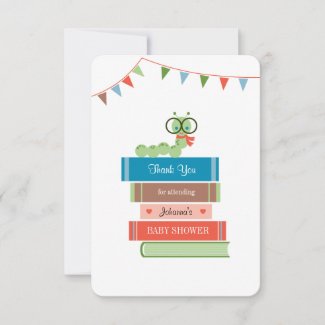 Book for Baby Shower Thank You Card