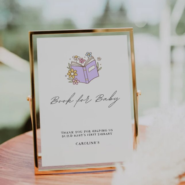 Book for Baby Sign, Baby Shower Invitation (Book for Baby Sign, Baby Shower Invitation)