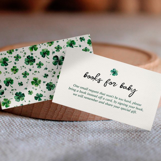 Book for Baby St. Patrick's Day Baby Shower  Enclosure Card (Creator Uploaded)