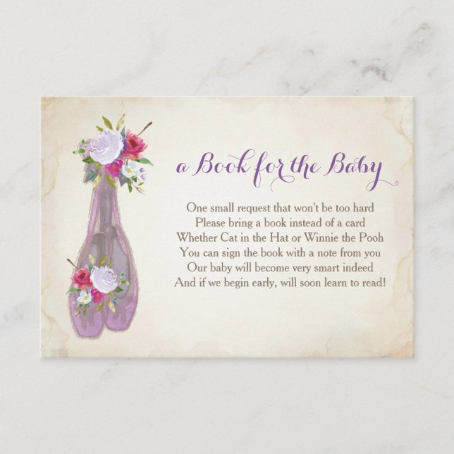 Book For The Baby, Purple Ballet Insert (Front)