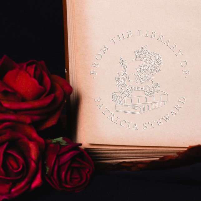 Book From The Library Gothic Flowery Skull  Embosser (Creator Uploaded)