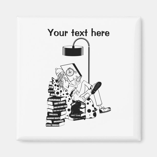 book geek nerd magnet (Front)