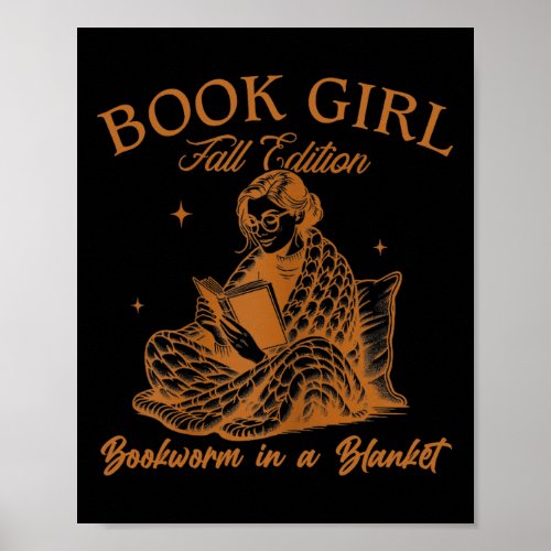 Book Girl Fall_edition Bookworm In A Blanket Bookw Poster