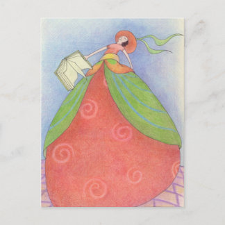 Book Girl Postcard