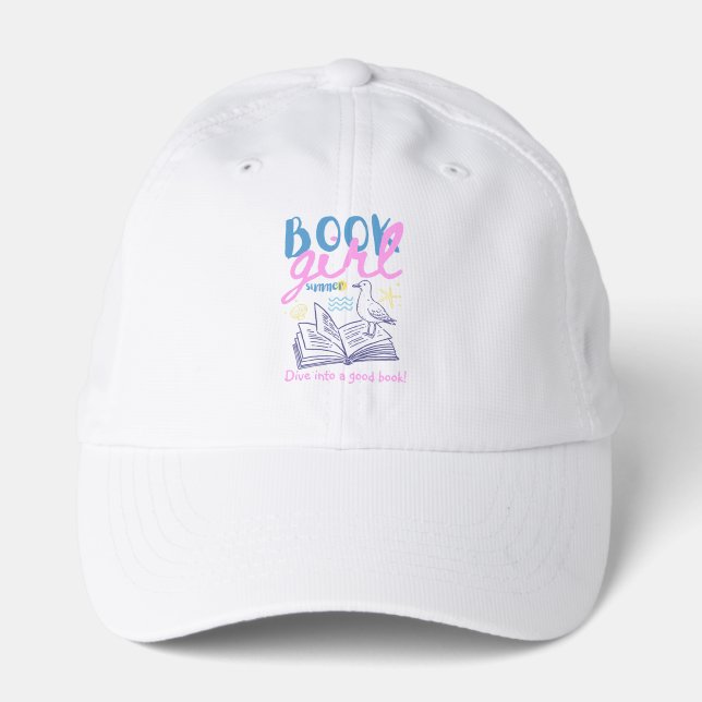 Book Girl Summer Cute Seagull Personalized Performance Cap (Front)