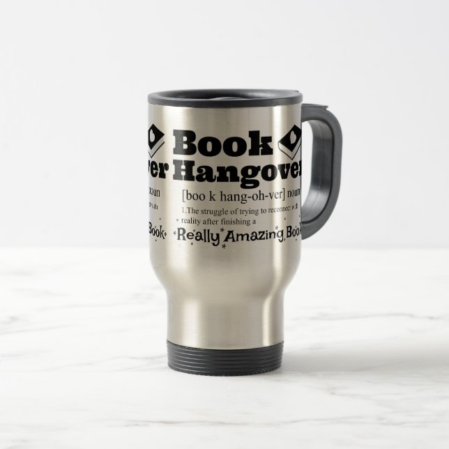 Book Hangover Travel Thermal Mug (Front Right)