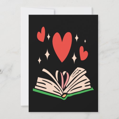 Book Heart Clothing Her Gift Book Lover Valentines Holiday Card