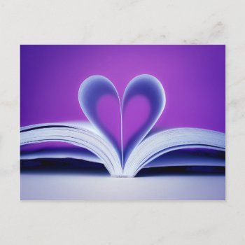 Book Heart Photography Postcard by RosaAzulStudio at Zazzle