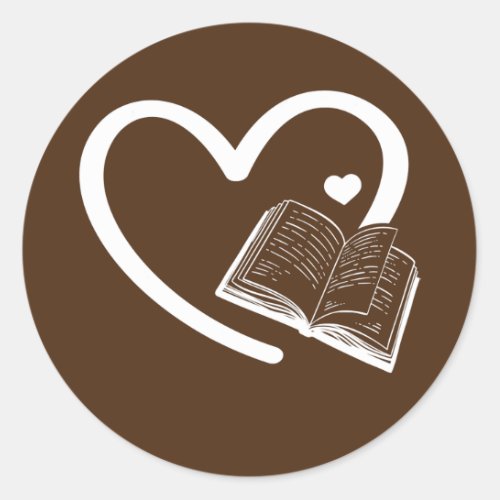 Book Hearts Bookworm Book Reading Book Lover Book Classic Round Sticker
