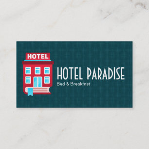 Book Hotel Logo Bed Breakfast Business Card