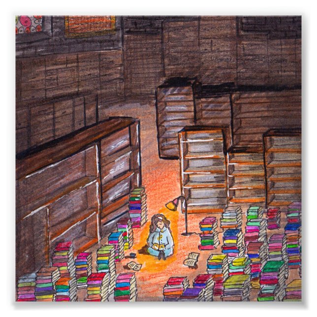 Book hunger photo print (Front)