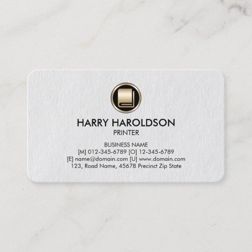 Book Icon Printer Premium Business Card