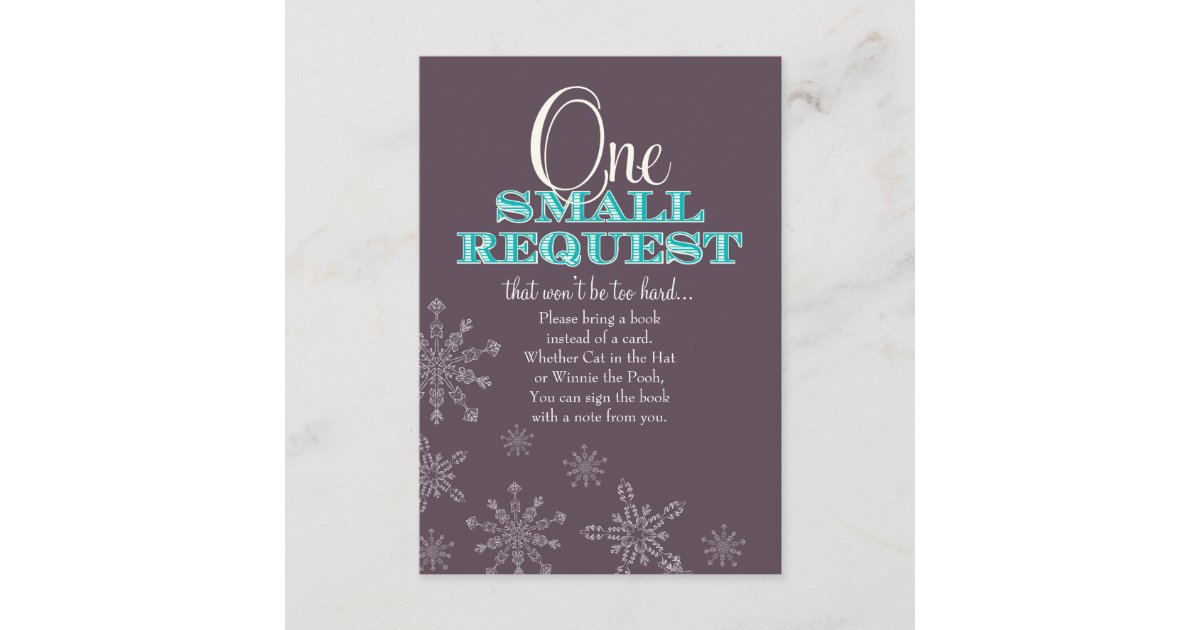 Book Instead Of A Card Baby Shower Insert Zazzle Com