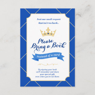 Book Instead of a Card Little Prince Baby Shower