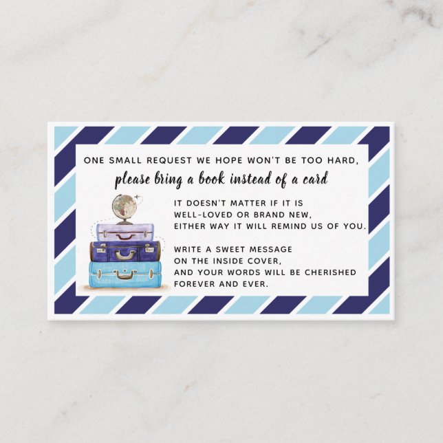 Book instead of Card Blue Insert (Front)