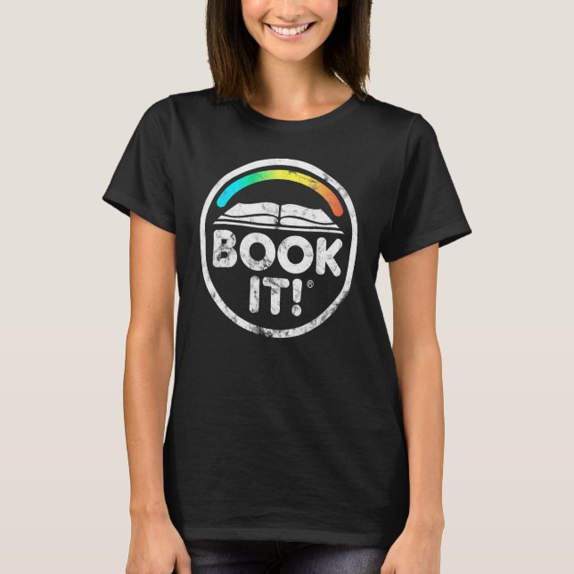 Book it childhood retro mens womens T-Shirt (Front)