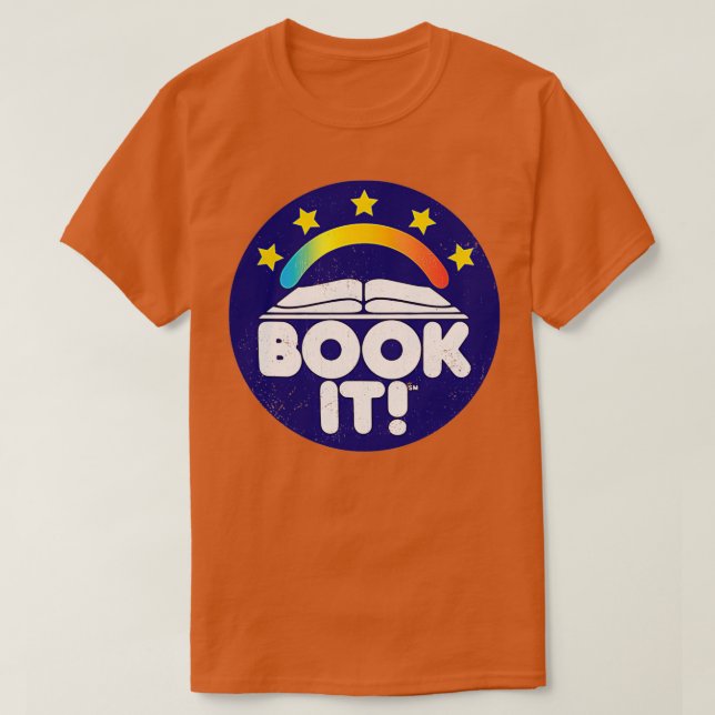 Book It Pizza Hut program inspired distressed vint T-Shirt (Design Front)
