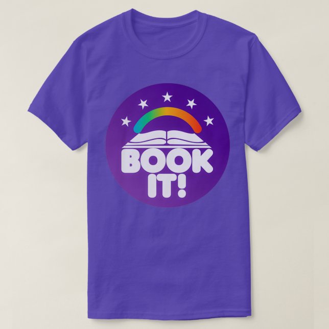 Book It Retro 90s Book Club T-Shirt (Design Front)