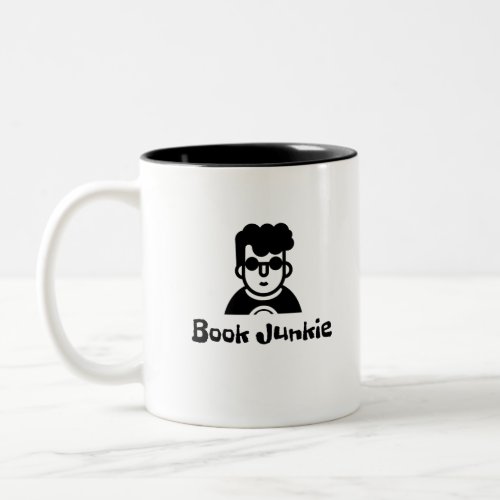 Book Junkie Fun Gift For Your Favorite Book Lover Two_Tone Coffee Mug