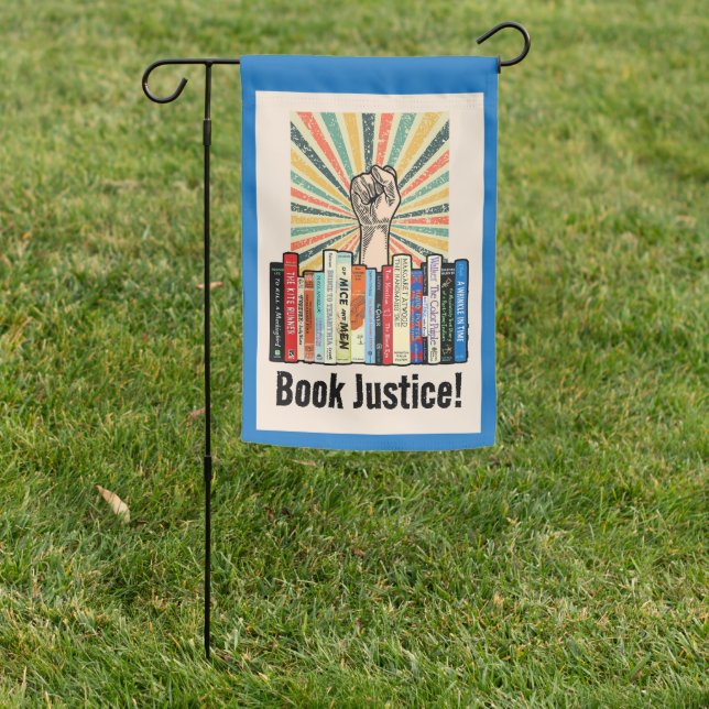 Book Justice! Garden Flag (In SItu)