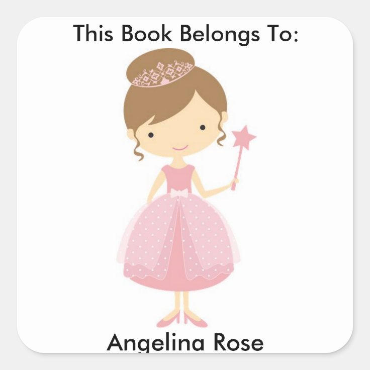 Book Label, Book Sticker, Book Identification Square Sticker | Zazzle