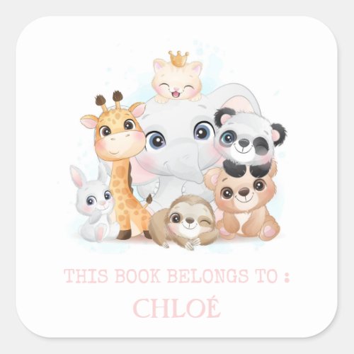 BOOK LABEL  CUTE BABY ANIMALS