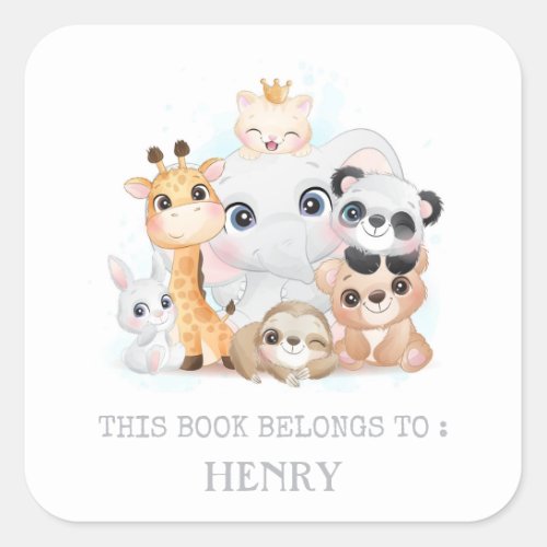 BOOK LABEL  CUTE BABY ANIMALS