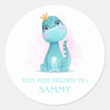 BOOK LABEL : CUTE BABY DINOSAUR
