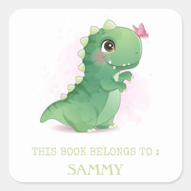 BOOK LABEL : CUTE BABY DINOSAUR (Front)