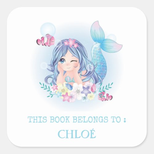 BOOK LABEL  MERMAID