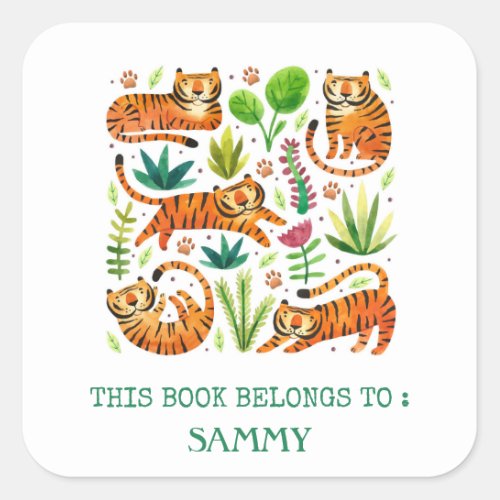 BOOK LABEL  PLAYING TIGERS